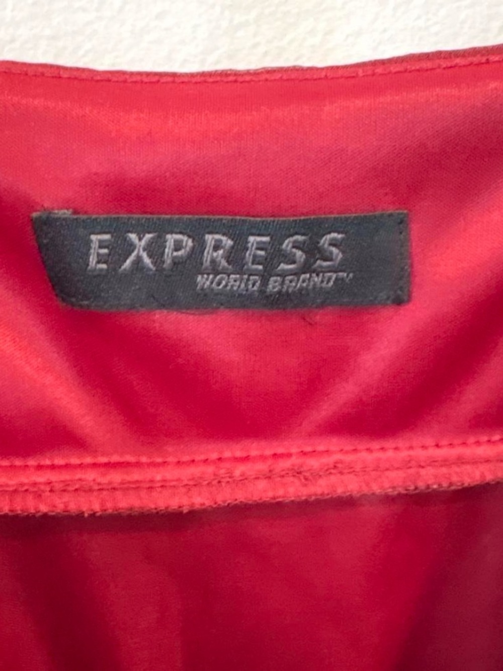 vintage express silk Y2K Burgundy beaded slip dress with sequin embellishments - Picture 7 of 7